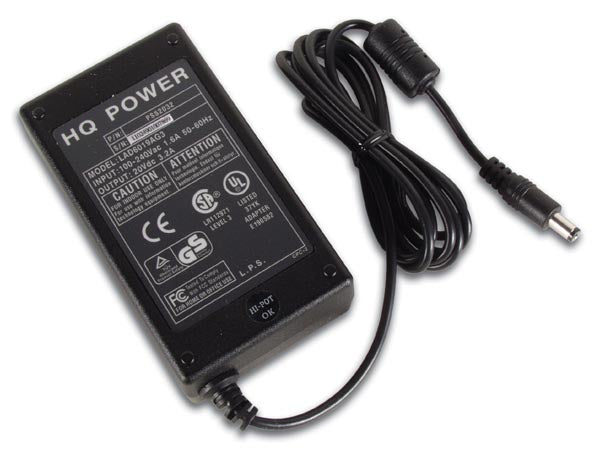 Netadapter - Switchmode, stabiliseret, 20Vdc / 3,2A