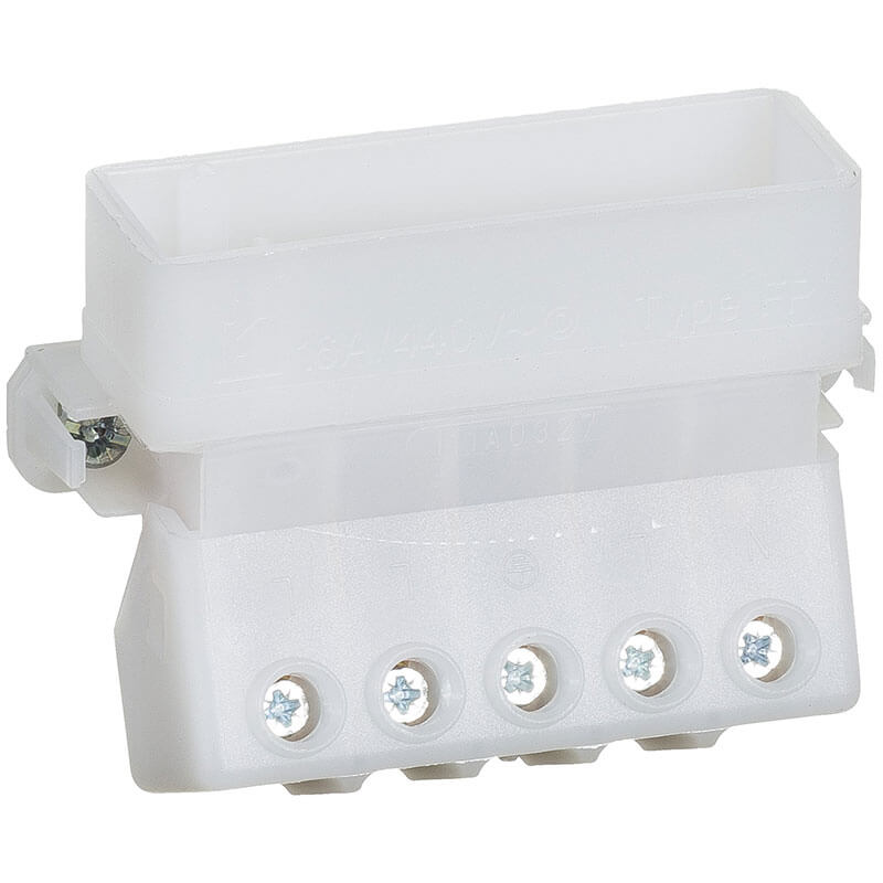 Stikkontakt indsats 3P+N+K uden afbryder 16A