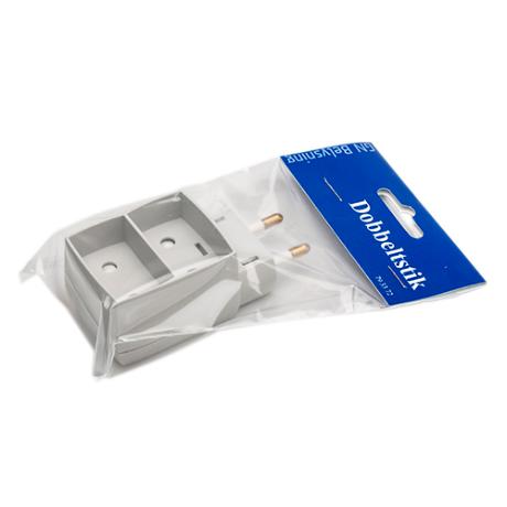 Dobbeltstik flad/flad grå GN-pak