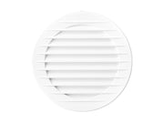Rund ventilationsrist, ABS plast - Ø120mm, Hvid