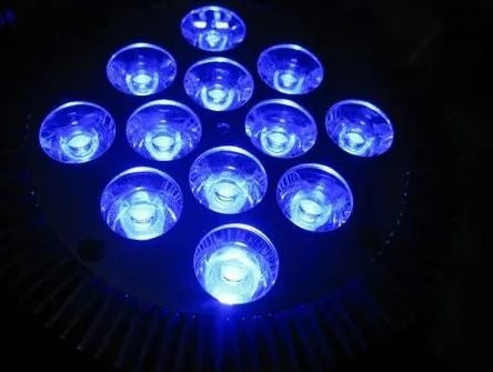 LED vækstlys, 12W, E27, Ren blå, Grow lamp