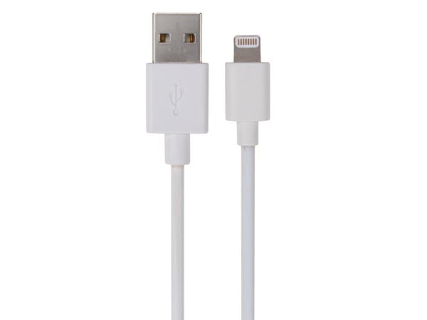 USB 2.0 kabel - Reversibel A han > Lightning han, Hvid (2m)