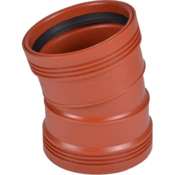 Wavin 110 mm 15 gr. PP-kloakbøjning med 2 muffer