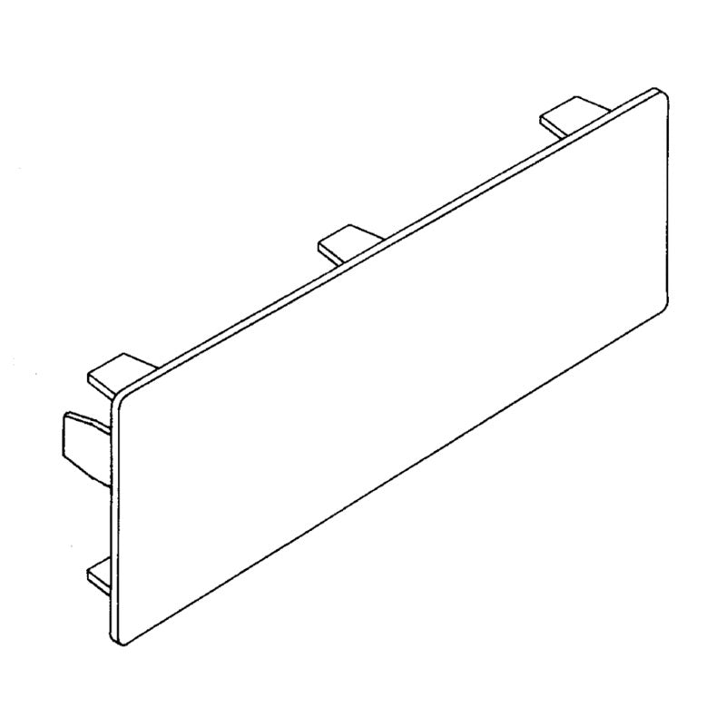 Endestykke til Rehau 60/60 kanal - perlehvid