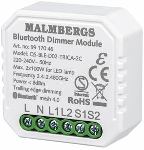 Bluetooth smart dåse dæmper 2-kanal/kroneafbryder 2X100W LED