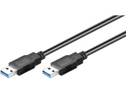 USB 3.0 kabel - A han til A han, Sort (5m)
