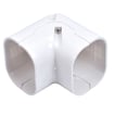 Vinkel 90G til varmepumpekanal 77 x 64 mm hvid