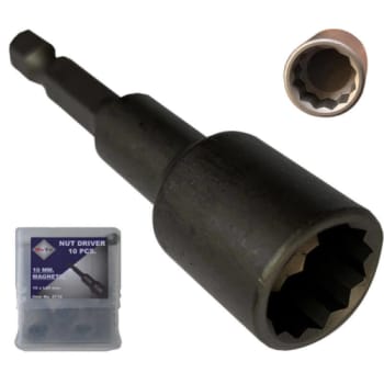 1/4" boltbits, 12-kant, med magnet, 11 mm, stk.