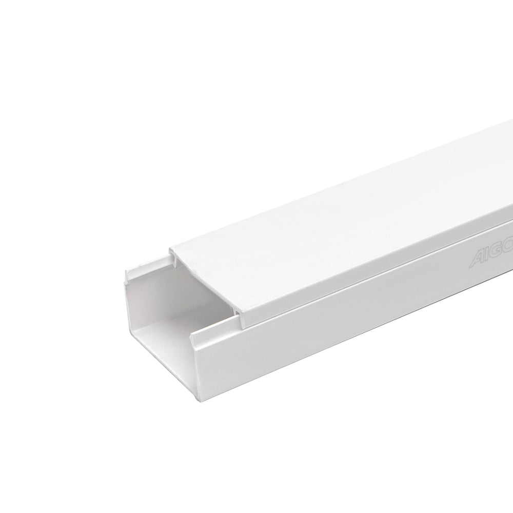 PVC Kabelkanal 40x25mm, 2m med Lim - Hvid (3 års producentgaranti)