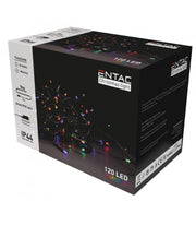 9 meter udendørs LED julelyskæde - IP44, 230V, 120 LED, multicolor