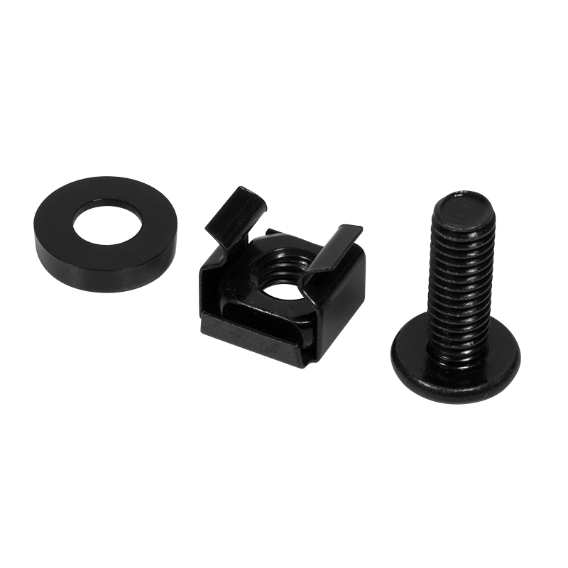 M6 monteringssæt til 19" rack - Sort (20 stk.)