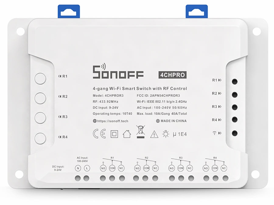 4CH Pro (R3) - Wi-Fi Smart Switch, 4 kanaler (4x10A)
