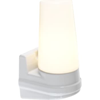 Væglampe Bernadotte enkel, E14, hvid, IP44