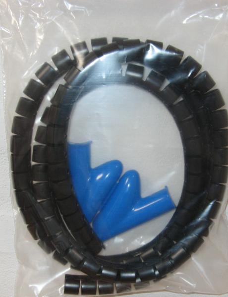 Færdigpak m/1,5m spiral kabel + værktøj sort