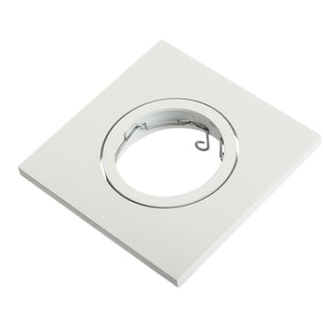 Fix Alu Line Eloxeret 76mm Ø87 Mat Hvid Firkantet