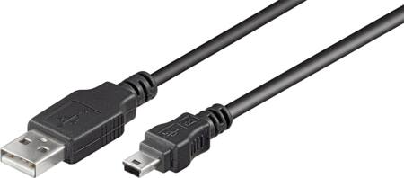 USB KABEL, USB-A TIL MINI USB B, 1,8M