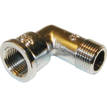 1/2" Vinkel 90° muffe/nippel forkromet Messing Afzinkningsfri