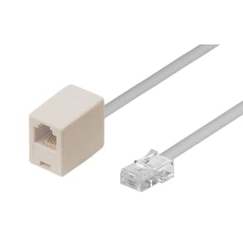 15 meter forlængerkabel RJ12 parsnoet, han-hun