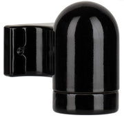 Væglampe armatur, Porcelæn, E27, Sort