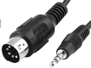 DIN kabel - 5P DIN han til 3,5mm St. JACK han (3-5-2) (1,2m)