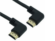 HDMI 2.0 kabel - 2 x A 90° venstrevinklet han, Sort (1m)