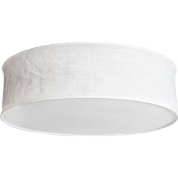 Vita loftlampe i ø 60cm H19,5 cm med 3 x E27 udført hvid tekstil