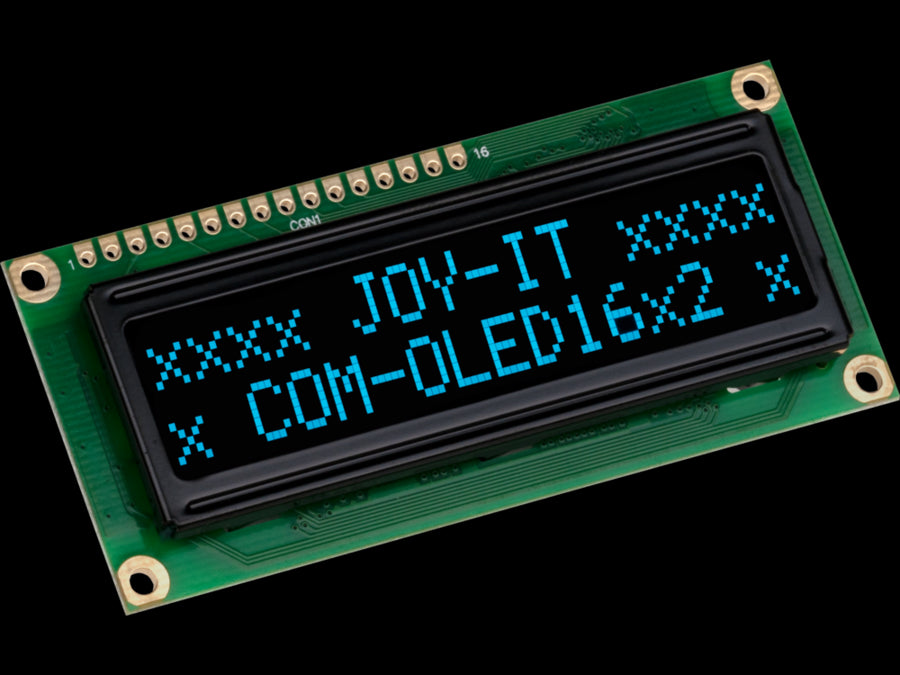 OLED 16x2 display - Blå på sort, 5V, 6800,8080,SPI