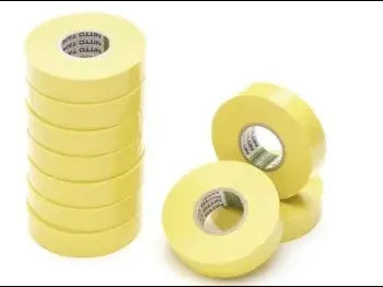 PVC isolerbånd - 19mm x 20m, Gul (1 rl.)