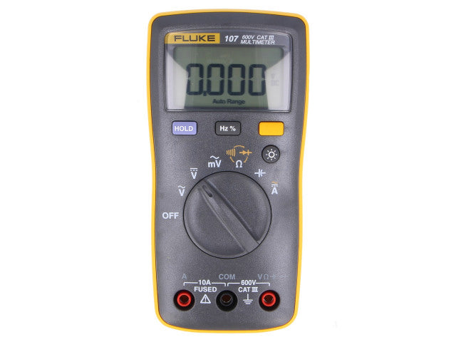 FLUKE 107 - Digital multimeter, CAT III/IV 600V, LCD