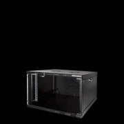 19" væg-rackskab - 6U B540xD400mm, Sort