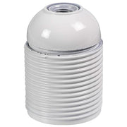 Fatning E27 m. udvendig gevind hvid