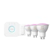 Philips Hue LEDspot White & color ambiance 5,7W (35W) GU10 Dæmpbar Startsæt 3-pak inkl. Bridge og Tr