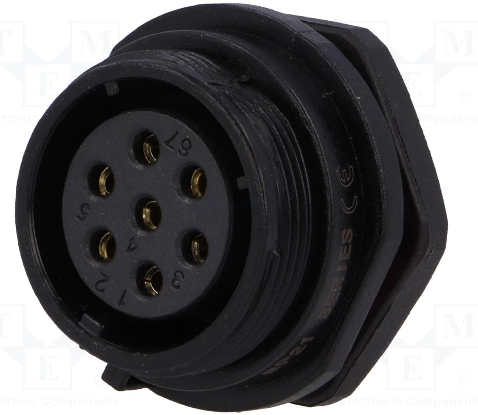 SP21 fatning - 7pol hun, 1,5mm², 15A, kabinet (IP68)