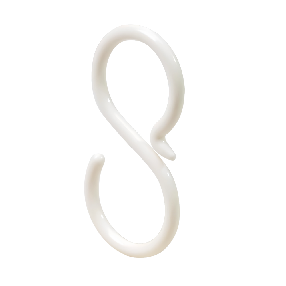 50 stk. Ø23mm kroge til montering af 230V strip - Rækker til 50m