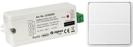 ZIGBEE/DALI PAKKE M/BATTERILØS TRYK FUGA