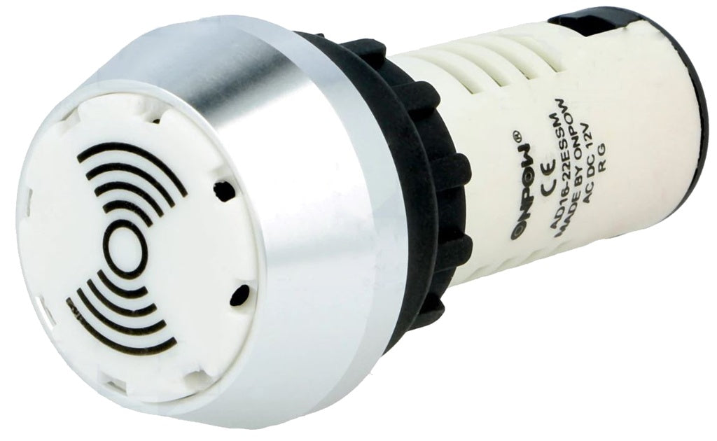 LED panellampe m. lydgiver - 12Vdc, Rød/Grøn, 80dB