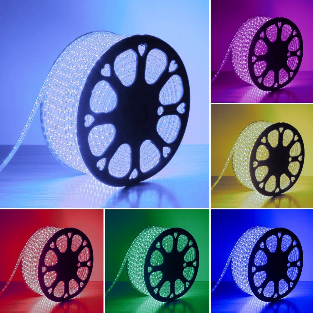 5 meter RGB LED strip med clip-on funktion og vandtæt design