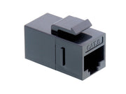 Keystone RJ45 mellemled - CAT6 uskærmet, 2 x RJ45 hun, Sort