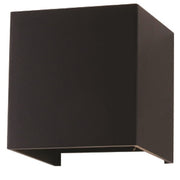 6W firkantet væglampe 3000K - Sort