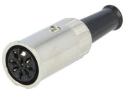 DIN forlænger - 8pol hun multistik 270°, Metalhus