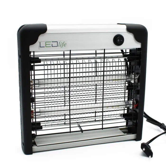 LEDlife insektlampe - 2x6W, UV-lys, indendørs brug, 30m2 dækning