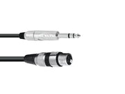 Audio adapterkabel - XLR hun til 6,3mm st. JACK han (2m)