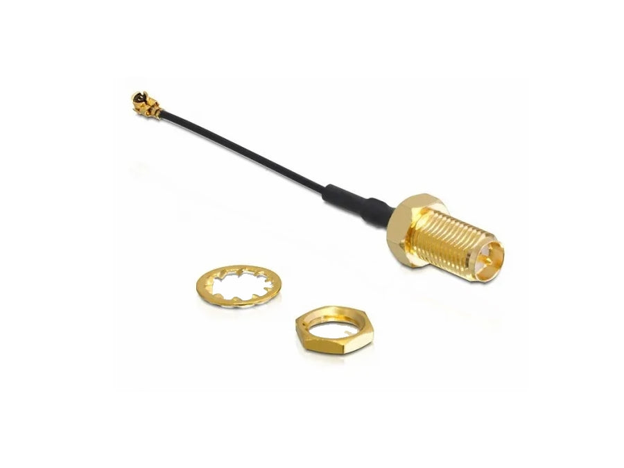 Antenne adapterkabel - RP-SMA hun til MHF han (5cm)