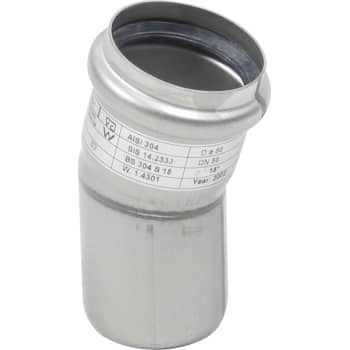 Ø 50 mm x 15° Bøjning syrefast AISI316L/EN1.4404 BLÜCHER
