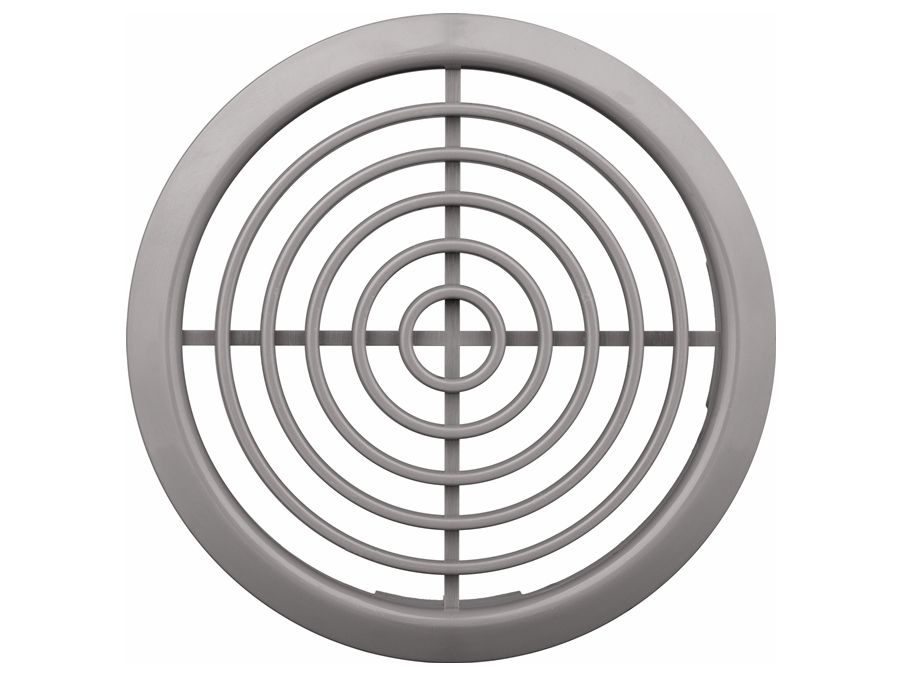 Rund møbel-ventilationsrist - Ø70mm, Grå