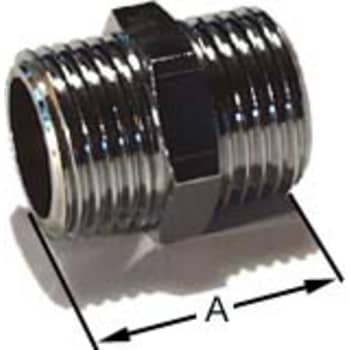 3/4" x 1/2" afzinkningsfri forkromet messing brystnippel