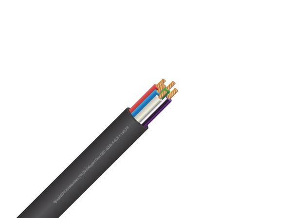 RGBW ledning til LED strips - 4x0,5mm²+1x0,75mm² (metervare)