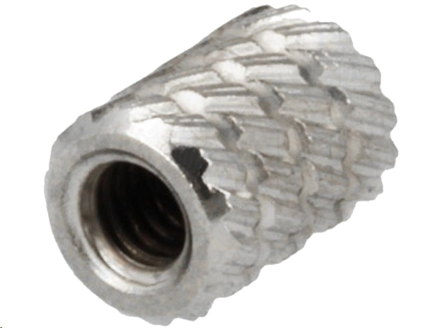 Gevindindsats til plast - M2,5, Ø4,5mm, L5,9mm (10 stk.)