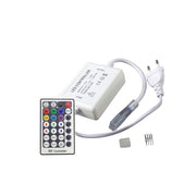 RGB 8x16 Neon flex kontroller med fjernbetjening - Inkl. endeprop, 230V, memory funktion, radiostyret, 50m rækkevidde