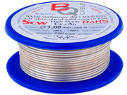 Sølvbelagt kobbertråd - Ø1mm, 100g (14m)